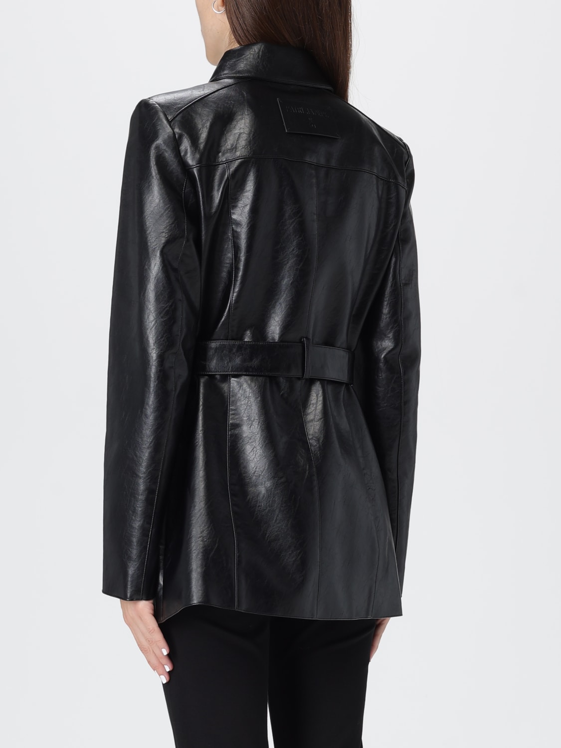 PATRIZIA PEPE GIACCA: Giacca biker Patrizia Pepe in cotone spalmato, Nero - Img 3