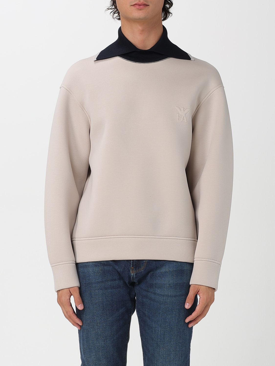 EMPORIO ARMANI SWEATSHIRT: Sweater men Emporio Armani, Ivory - Img 1