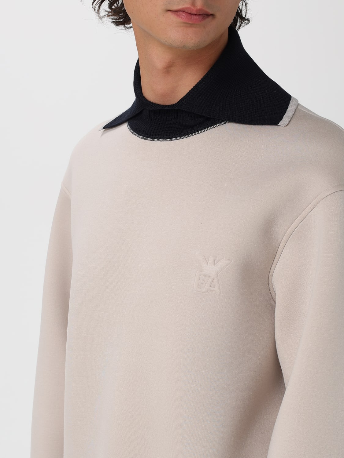 EMPORIO ARMANI SWEATSHIRT: Sweater men Emporio Armani, Ivory - Img 3