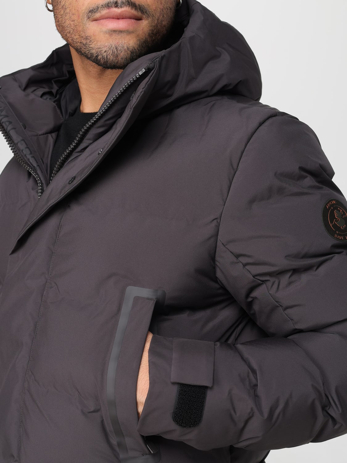 SAVE THE DUCK 外套: 外套 男士 Save The Duck, 棕色 - Img 4