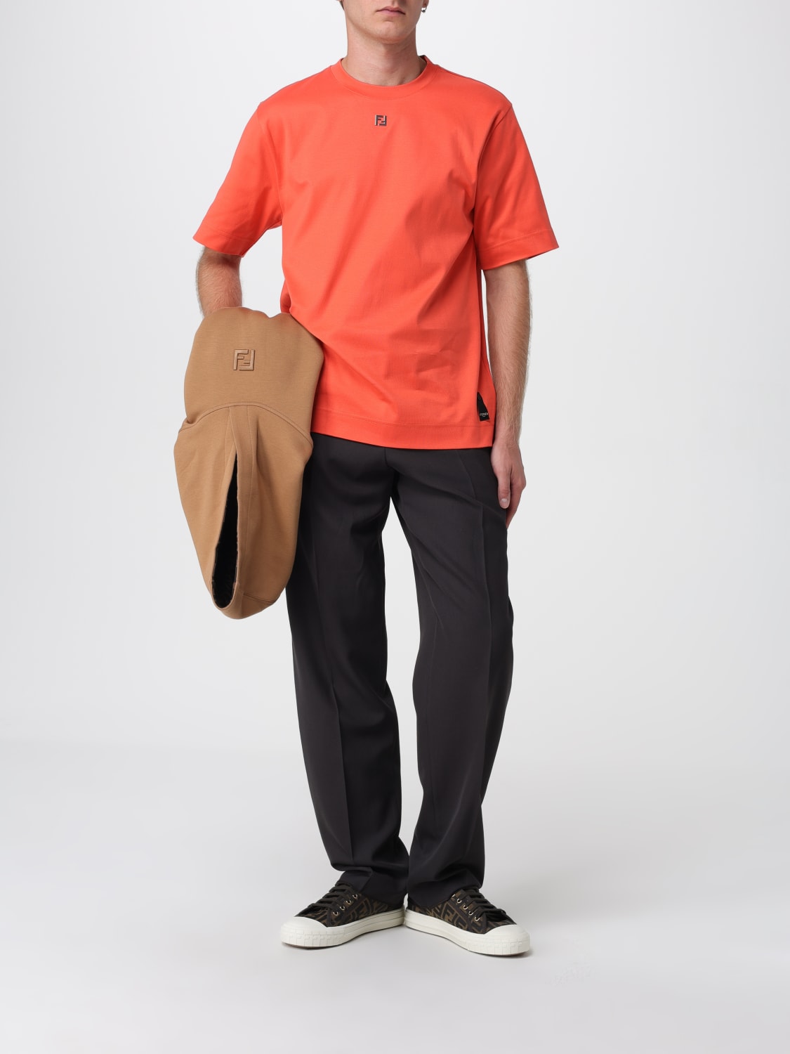 FENDI SWEATSHIRT: Sweatshirt men Fendi, Camel - Img 2