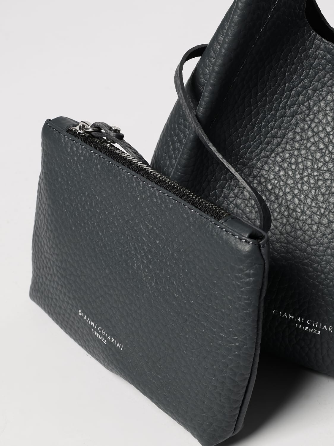 GIANNI CHIARINI SCHULTERTASCHE: Handtasche damen Gianni Chiarini Club Marcella, Grau - Img 3