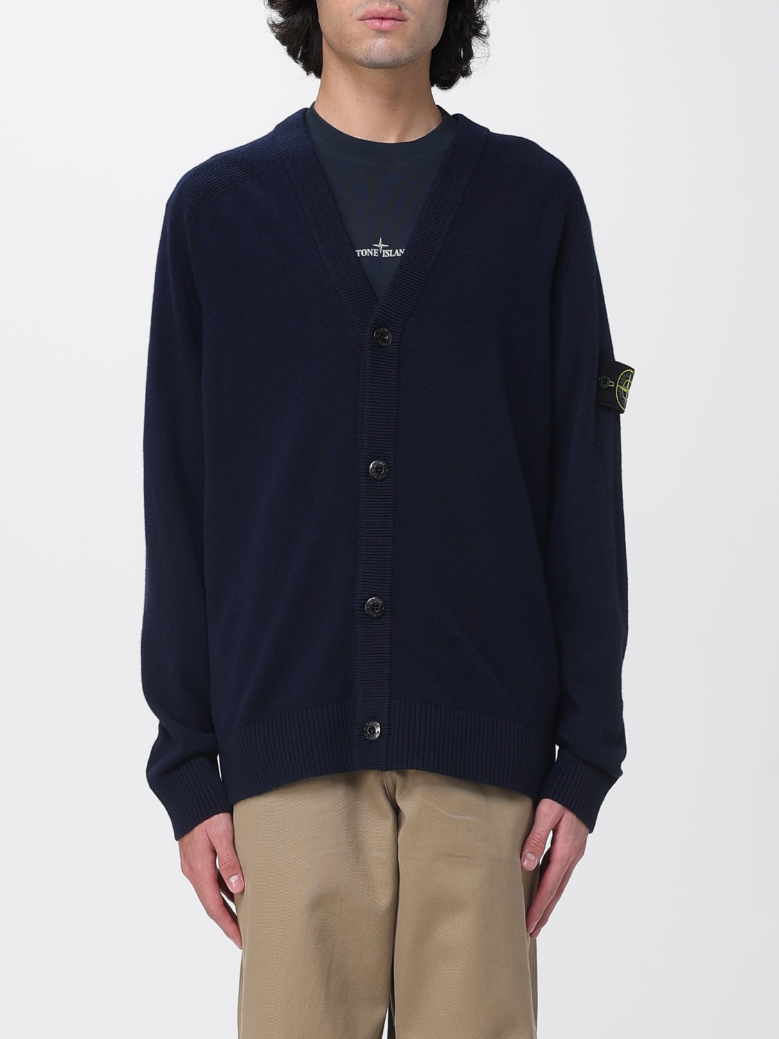 STONE ISLAND SWEATER: Sweater men Stone Island, Blue - Img 1