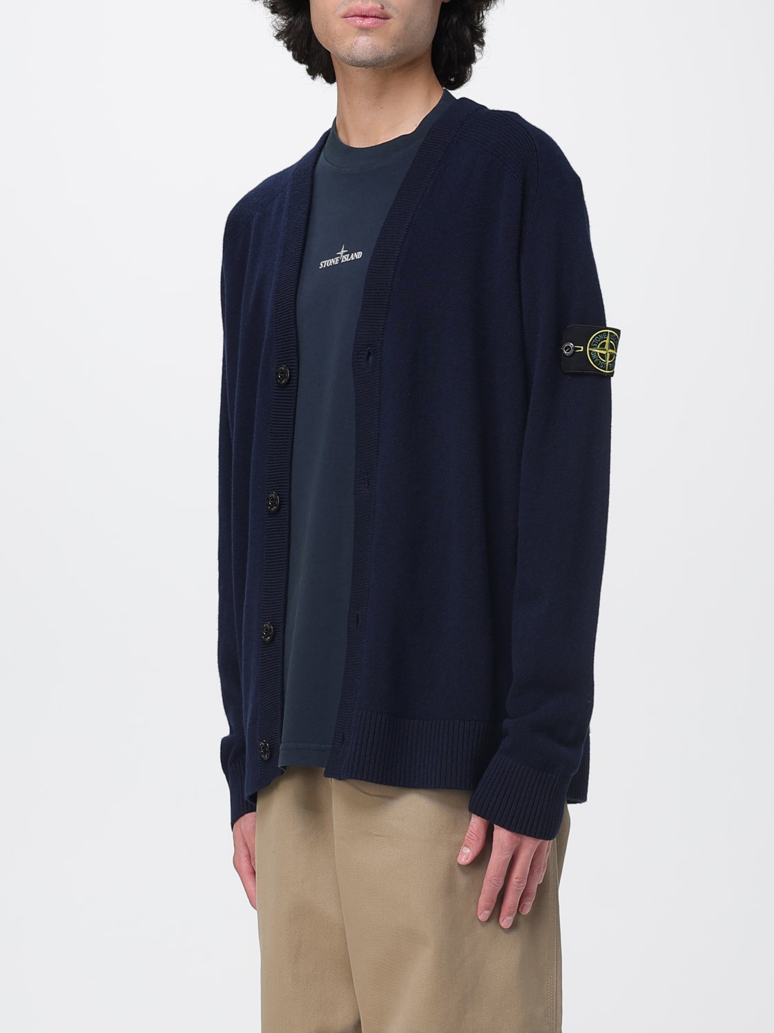 STONE ISLAND SWEATER: Sweater men Stone Island, Blue - Img 4