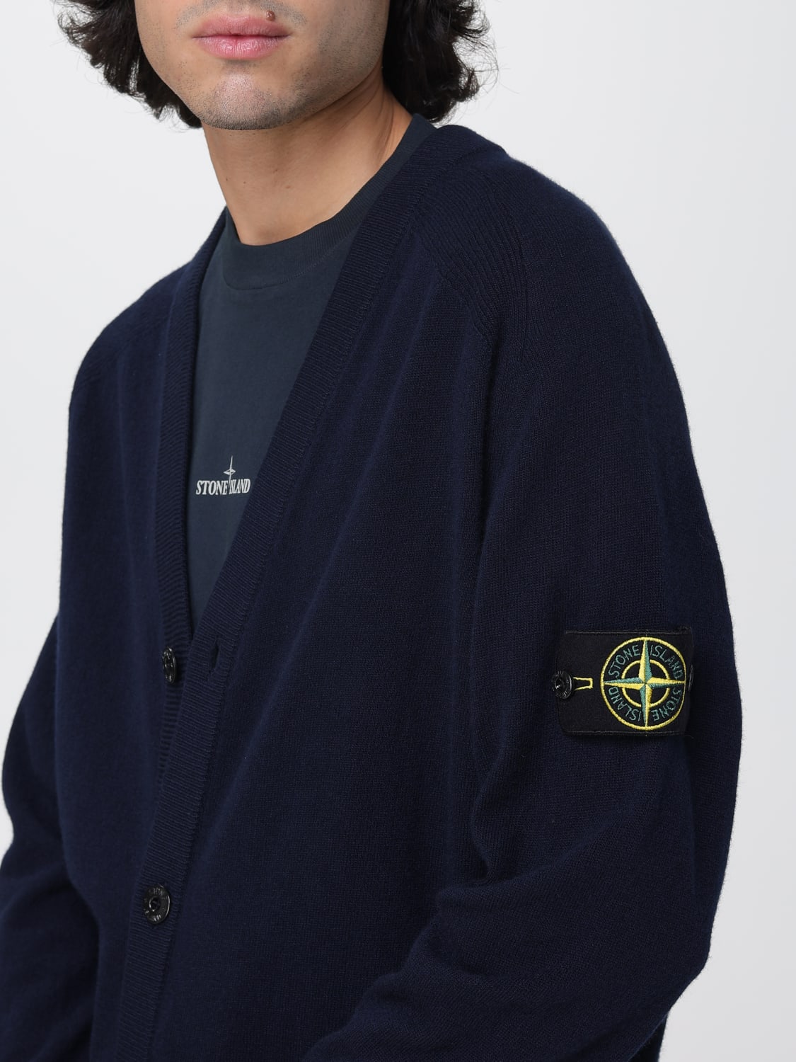 STONE ISLAND SWEATER: Sweater men Stone Island, Blue - Img 5