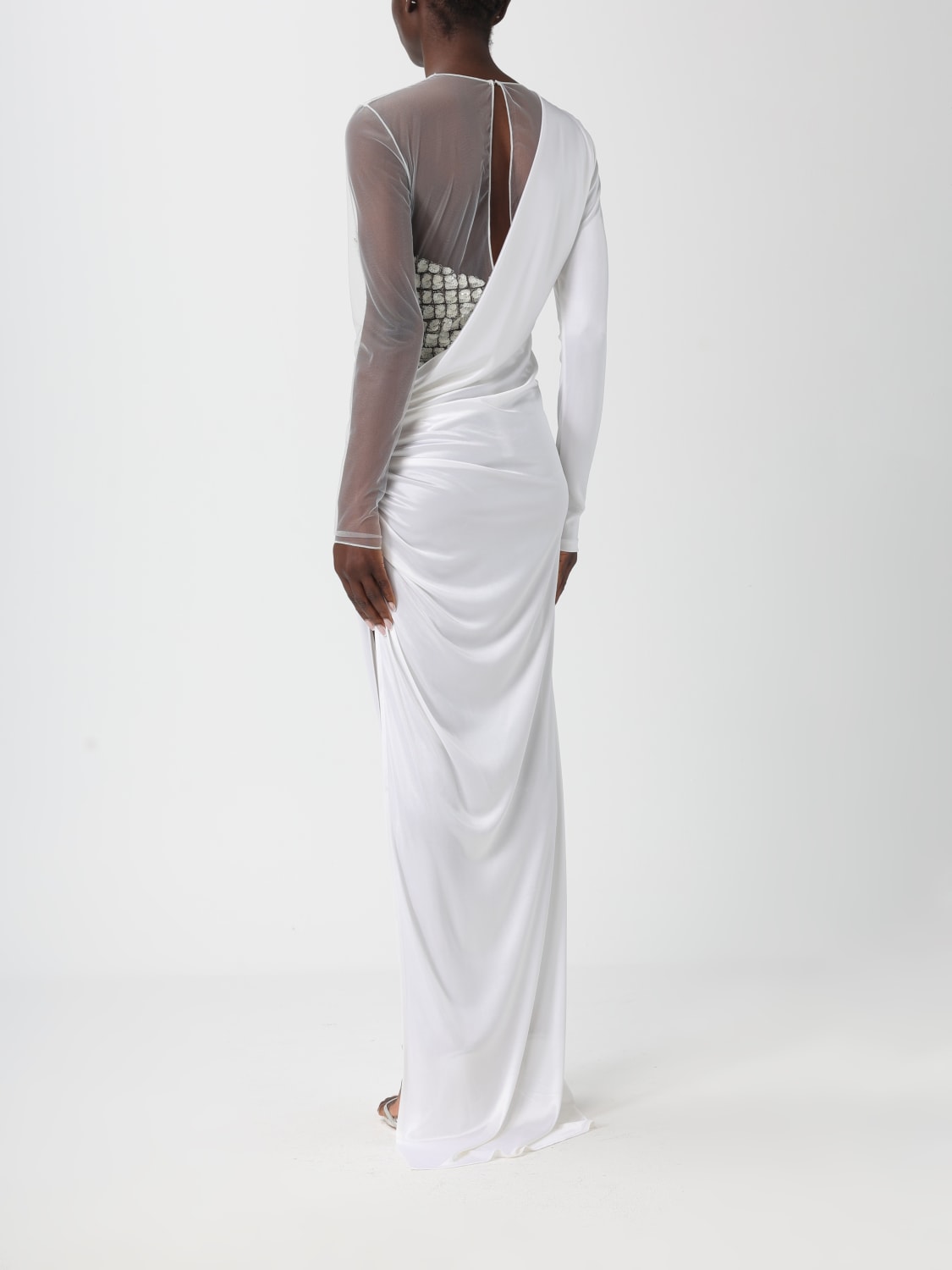 ELISABETTA FRANCHI ROBE: Robes femme Elisabetta Franchi, Ivoir - Img 2