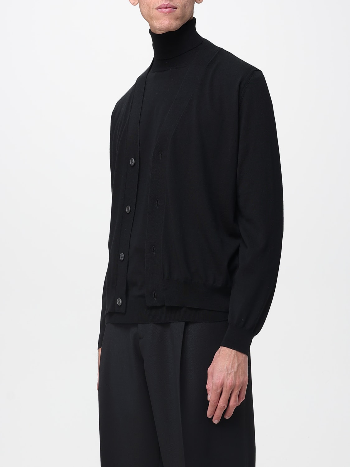 LARDINI JERSEY: Cárdigan hombre Lardini, Negro - Img 3