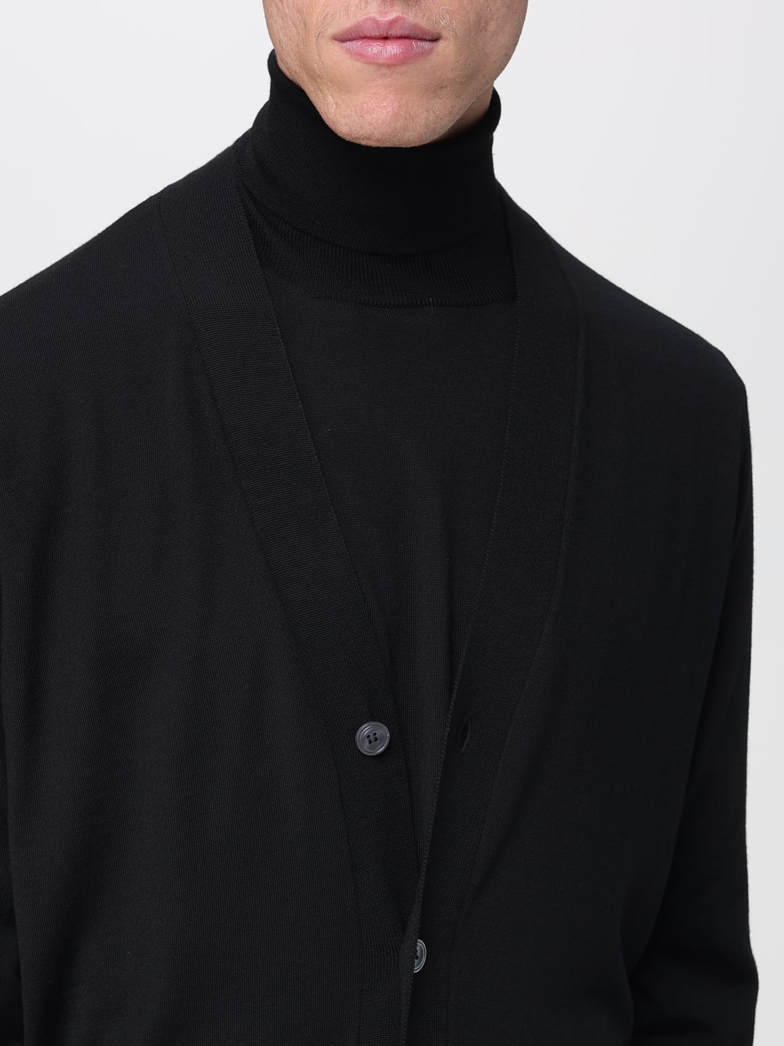 LARDINI JERSEY: Cárdigan hombre Lardini, Negro - Img 4