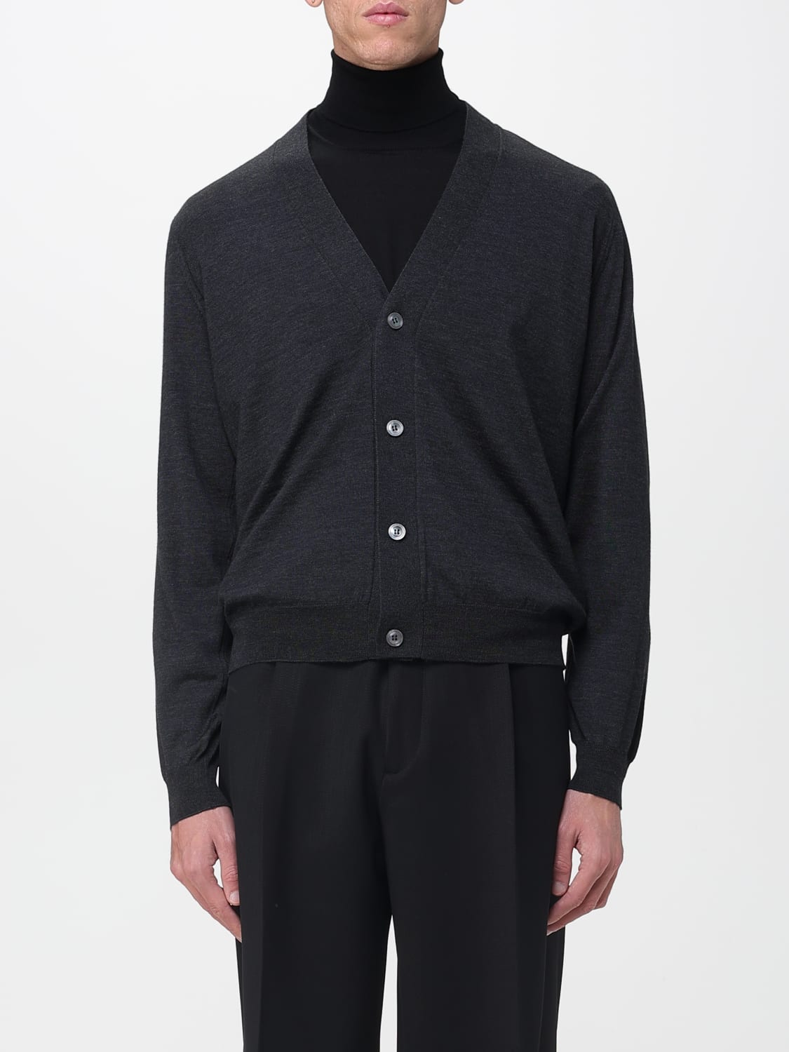 LARDINI SWEATER: Cardigan men Lardini, Grey - Img 1