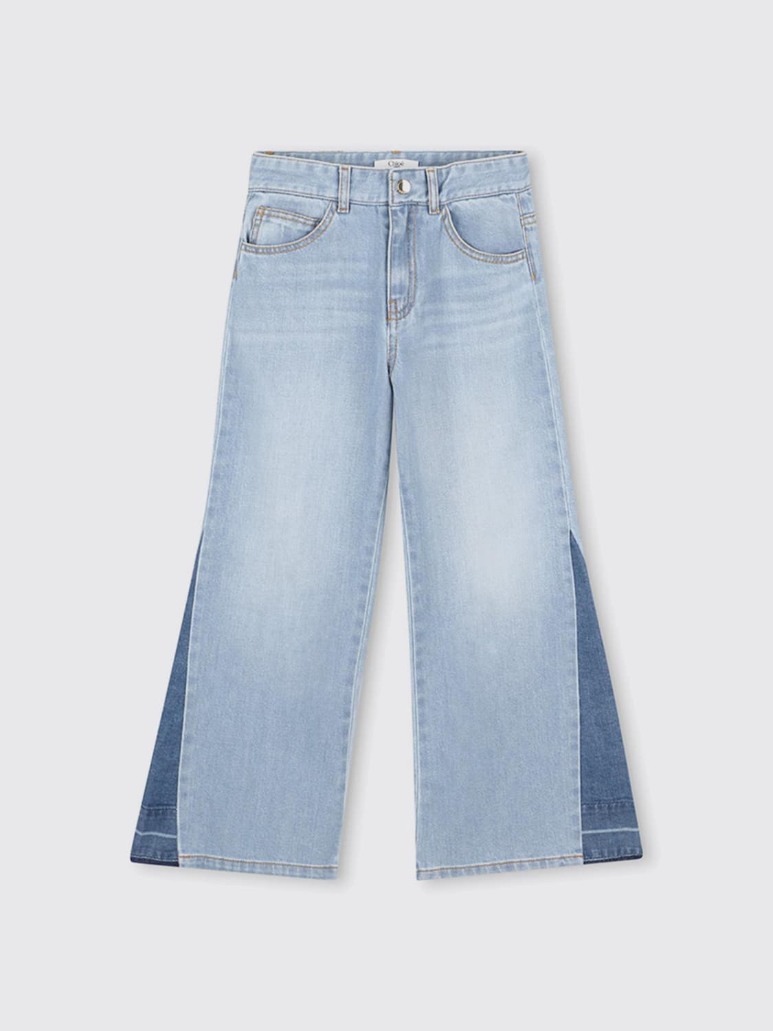 CHLOÉ JEANS: Pantalón niños ChloÉ, Azul Oscuro - Img 1
