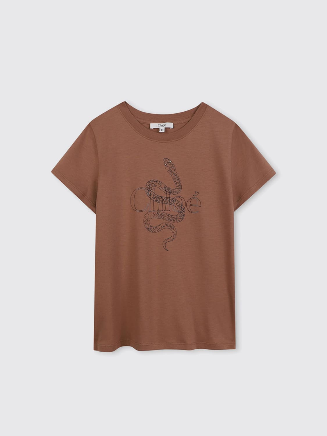 CHLOÉ T-SHIRT: Polo shirt kids ChloÉ, Brown - Img 1