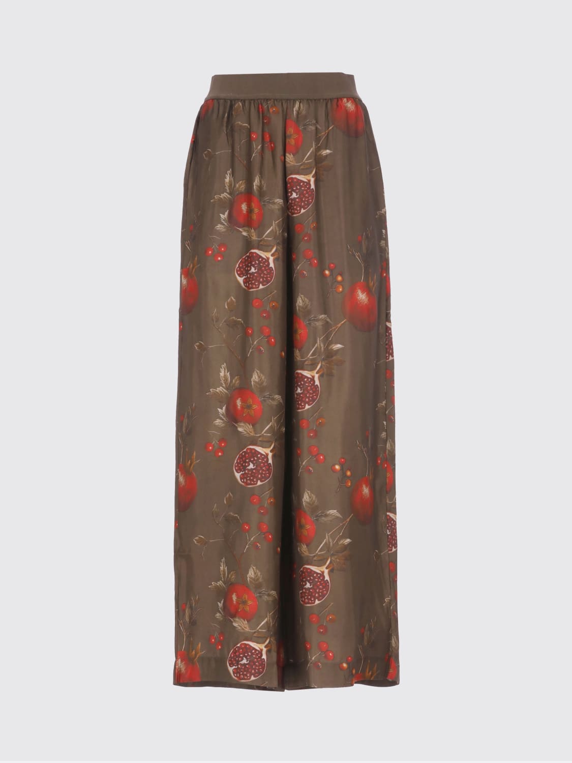 UMA WANG PANTALONI: Pantalone in misto viscosa stampato Uma Wang, Marrone - Img 2