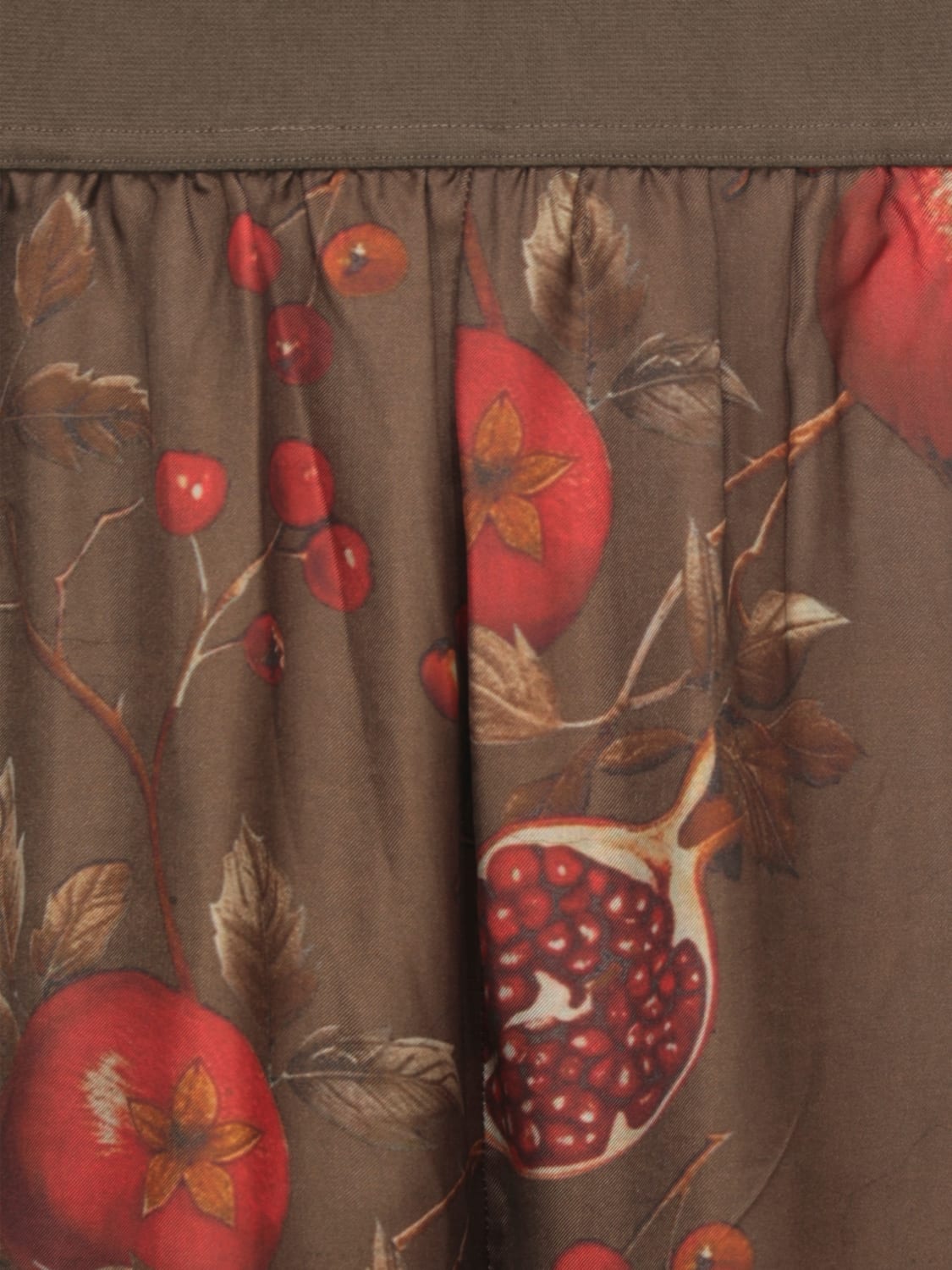 UMA WANG PANTALONI: Pantalone in misto viscosa stampato Uma Wang, Marrone - Img 5