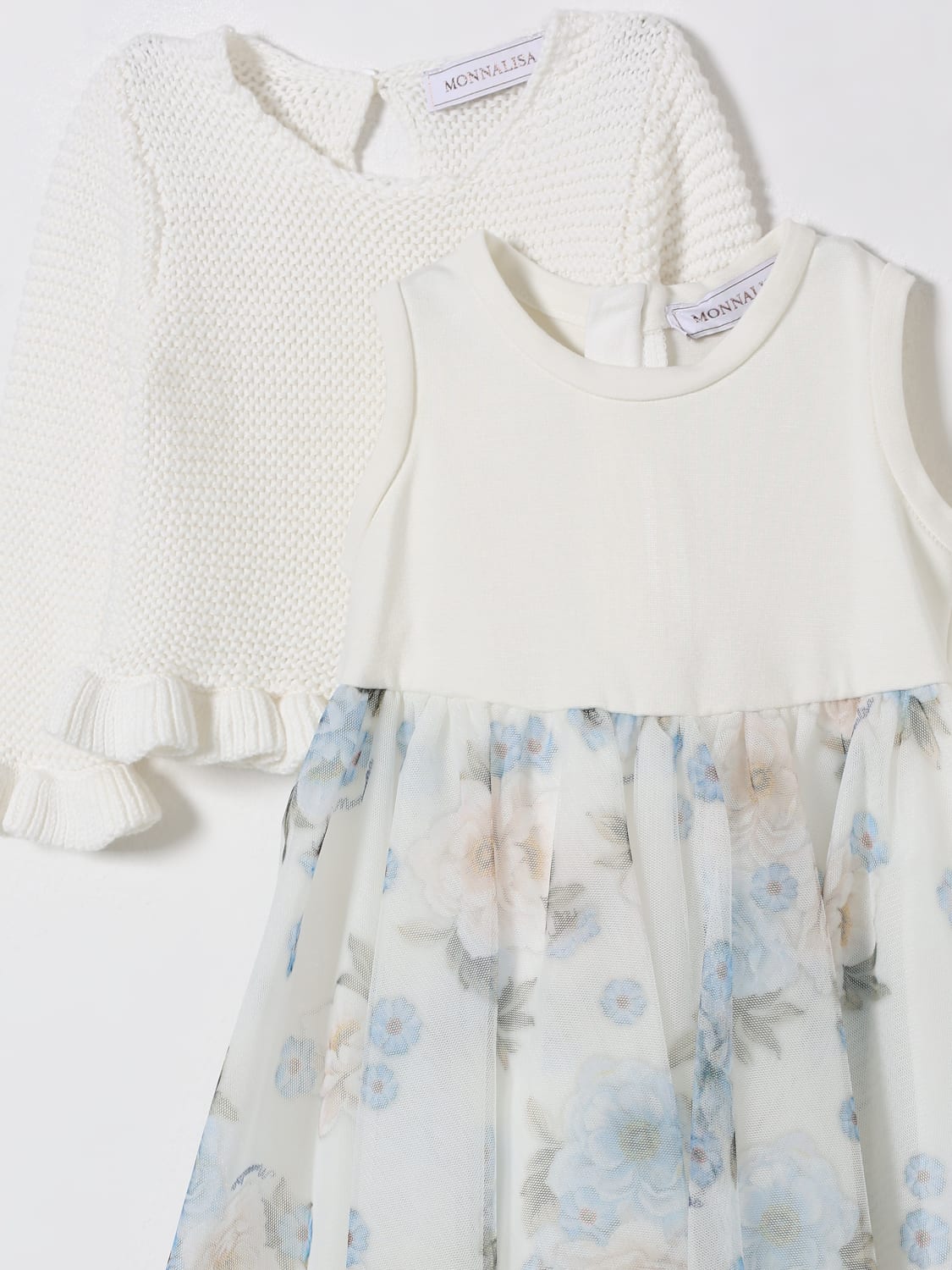 MONNALISA BABY-OVERALL: Strampler kinder Monnalisa, Ecru - Img 3