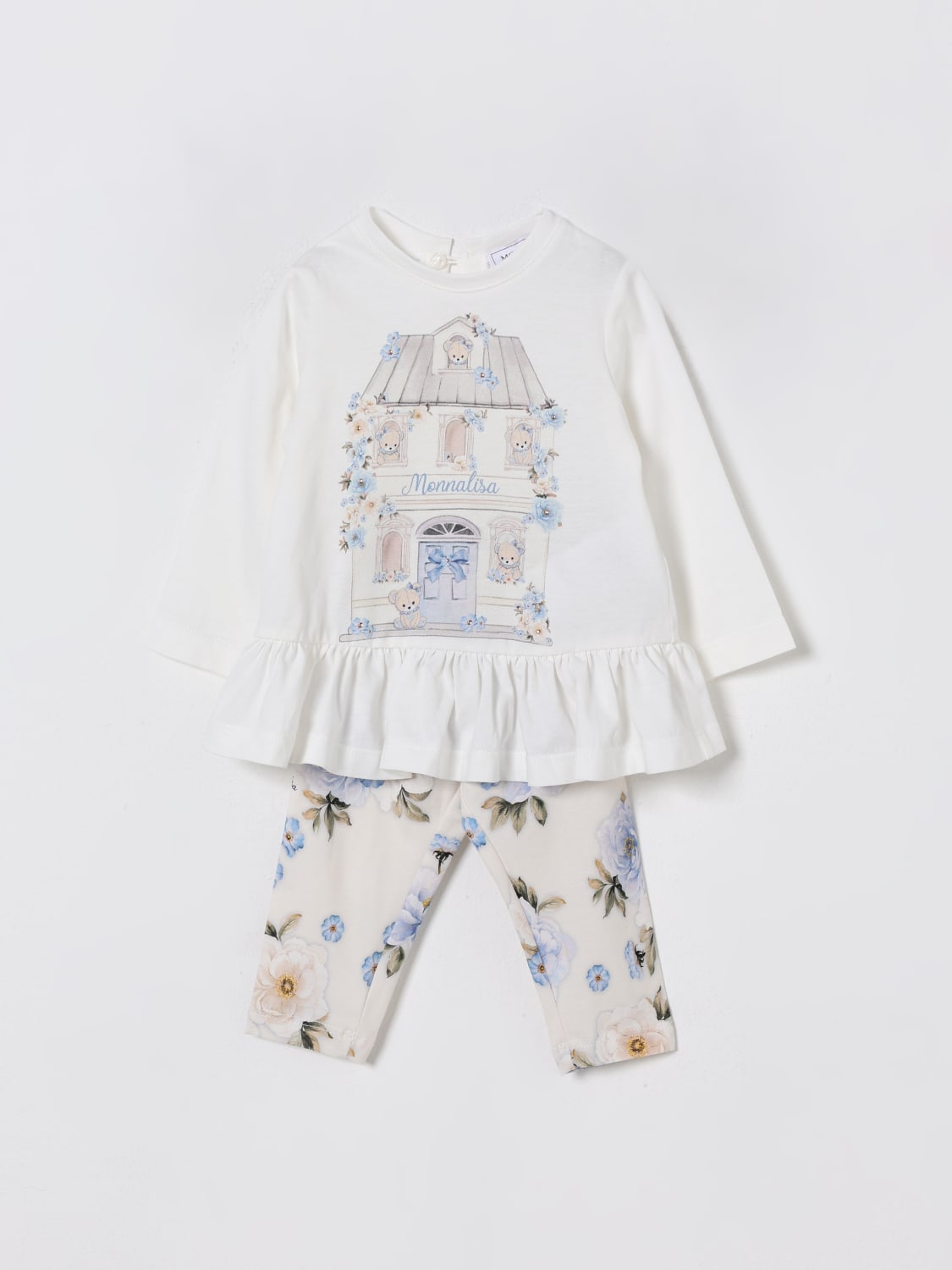MONNALISA JUMPSUIT: Jumpsuit kids Monnalisa, Ecru - Img 1