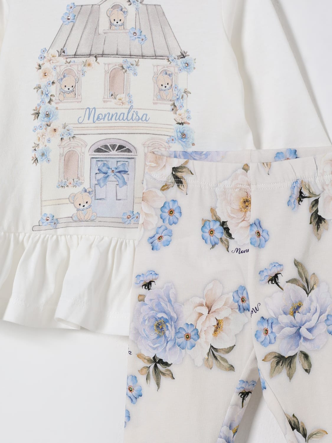 MONNALISA JUMPSUIT: Jumpsuit kids Monnalisa, Ecru - Img 3