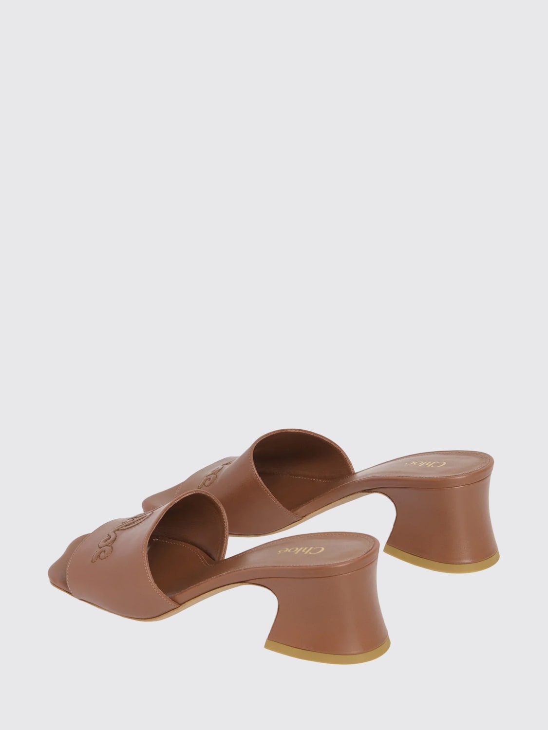 CHLOÉ HEELED SANDAL: Loafers woman ChloÉ, Brown - Img 3