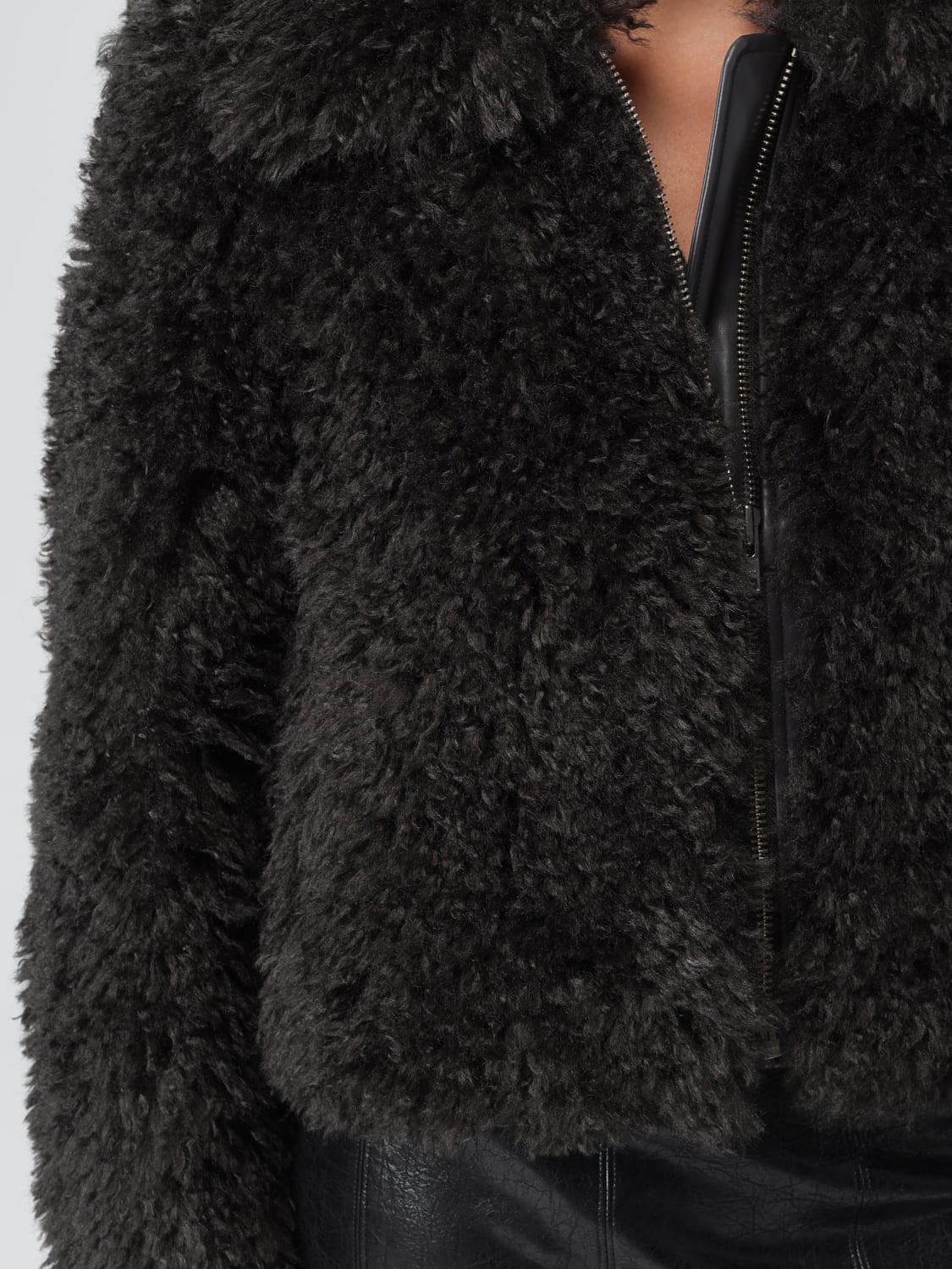 STAND STUDIO PELLICCIA: Giacca in pelliccia sintetica Zaylee Stand Studio, Grigio - Img 5