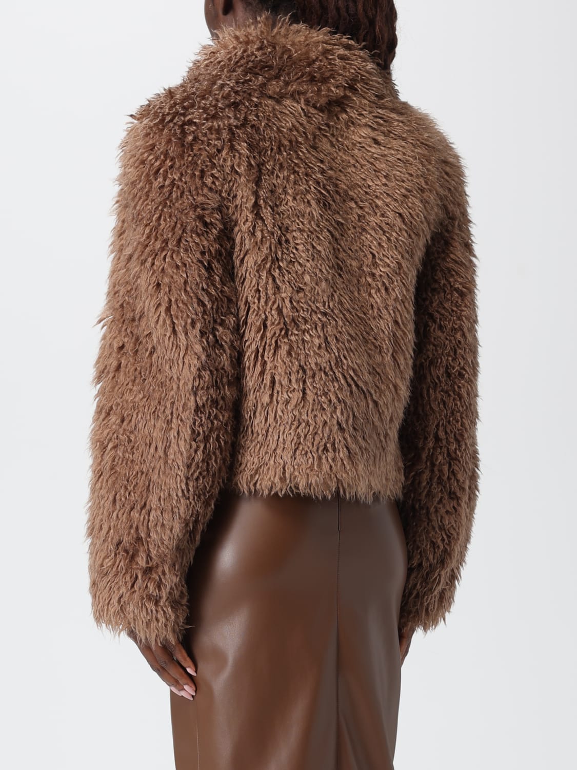 STAND STUDIO FUR COAT: Jacket woman Stand Studio, Brown - Img 3