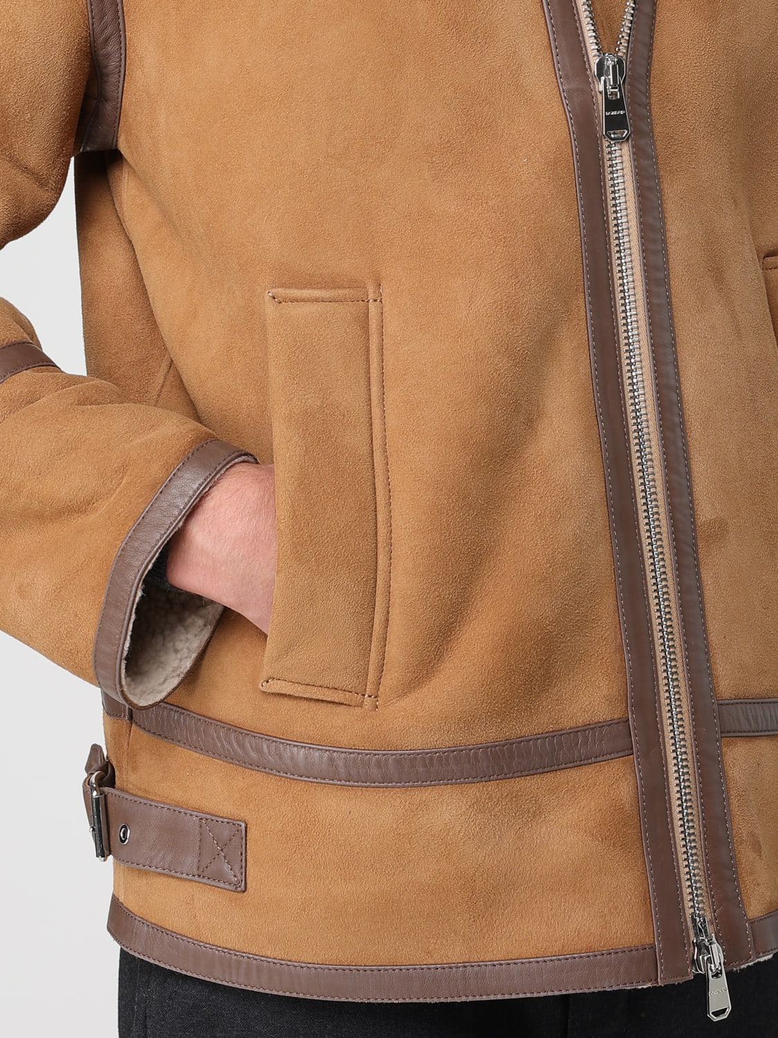 DONDUP COAT: Coat men Dondup, Camel - Img 4