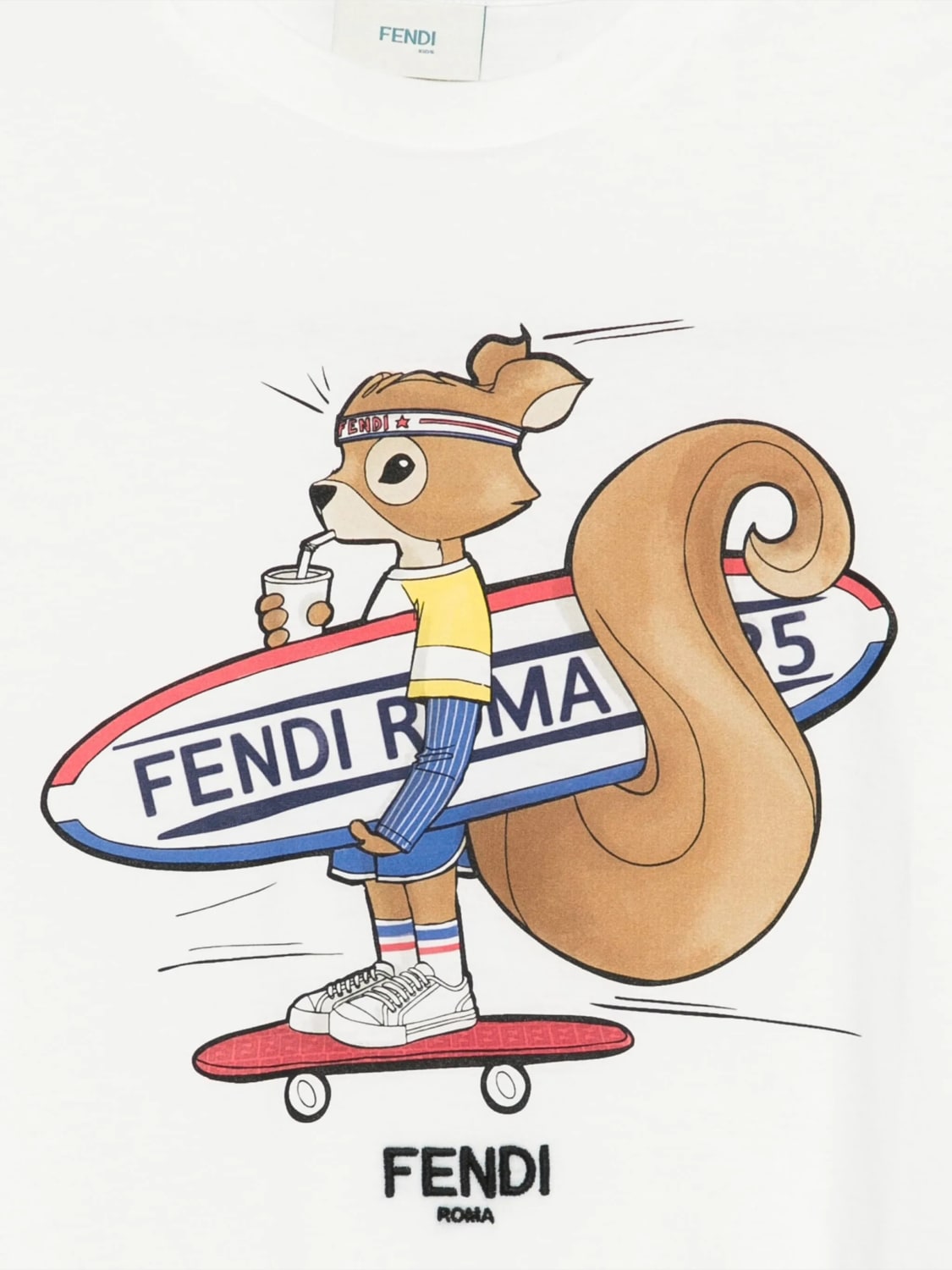 FENDI T-SHIRT: T-shirt kids Fendi, White - Img 3