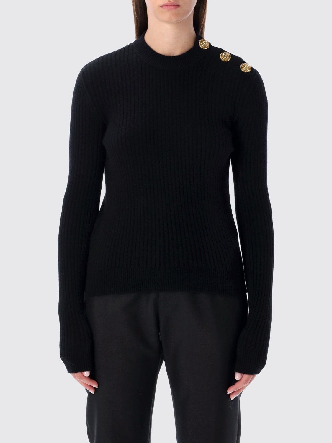 BALMAIN JERSEY: Jersey mujer Balmain, Negro - Img 1