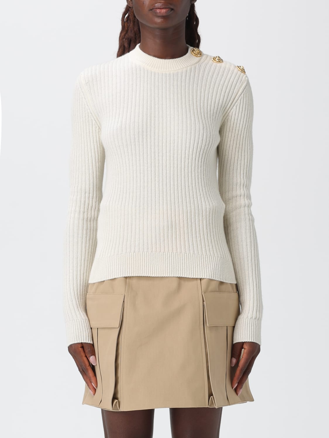 BALMAIN JERSEY: Jersey mujer Balmain, Natural - Img 1