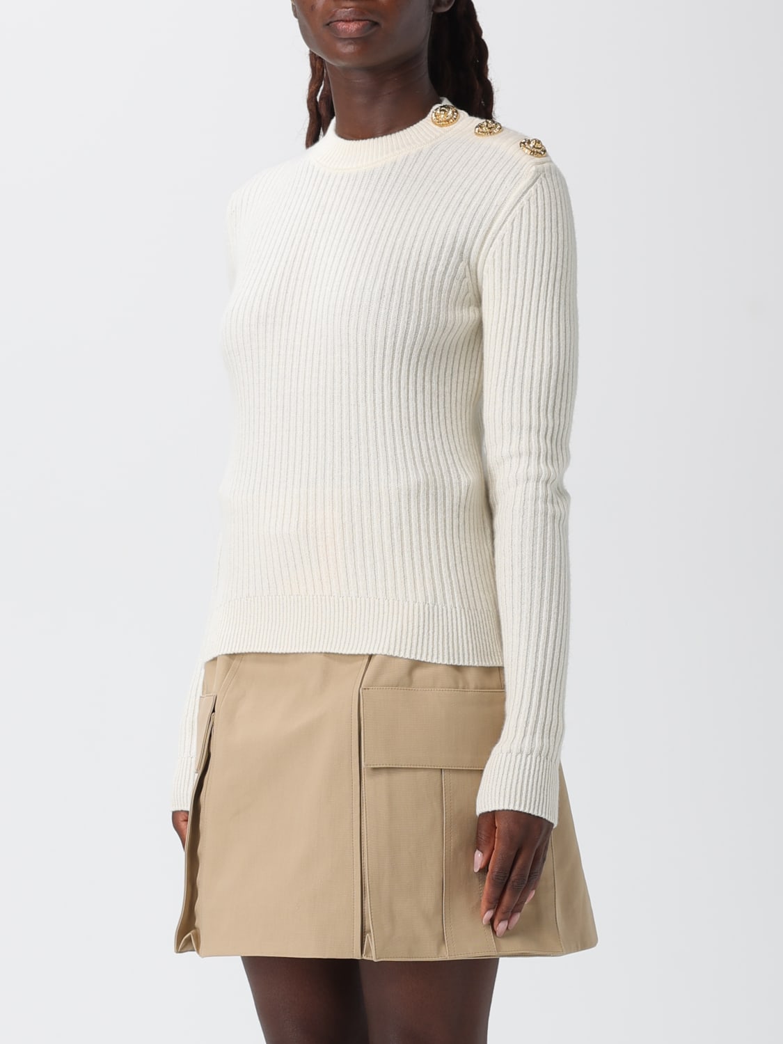 BALMAIN JERSEY: Jersey mujer Balmain, Natural - Img 4