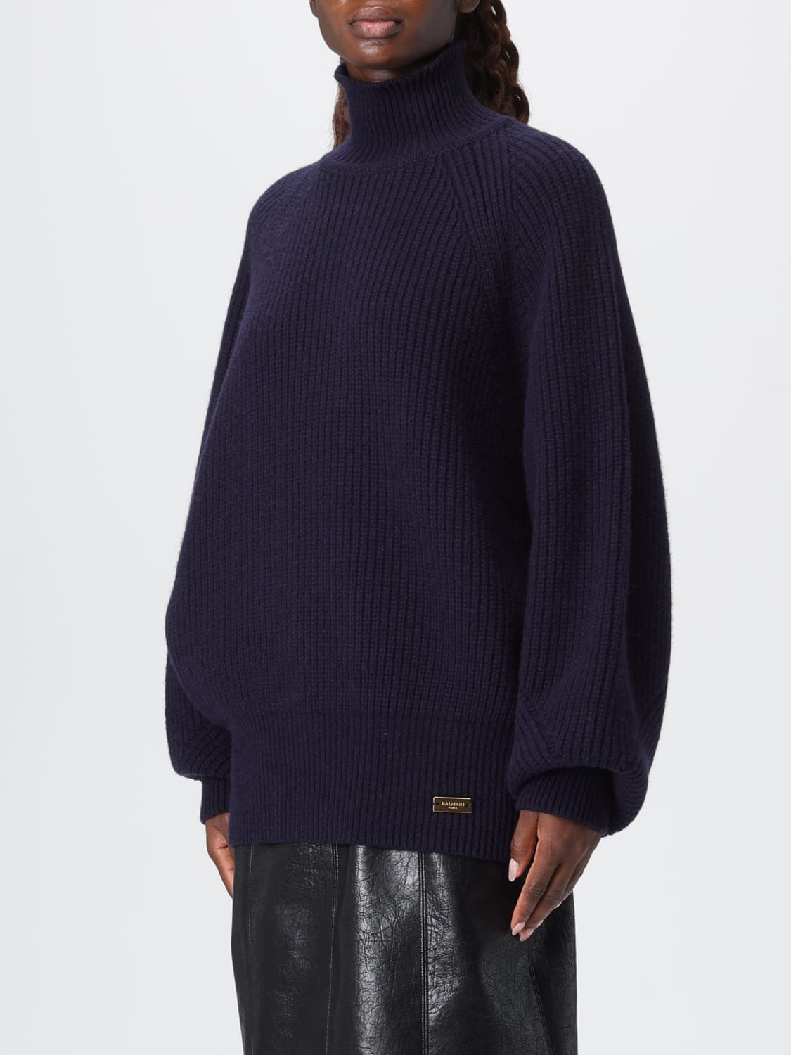BALMAIN SWEATER: Sweater woman Balmain, Blue - Img 4