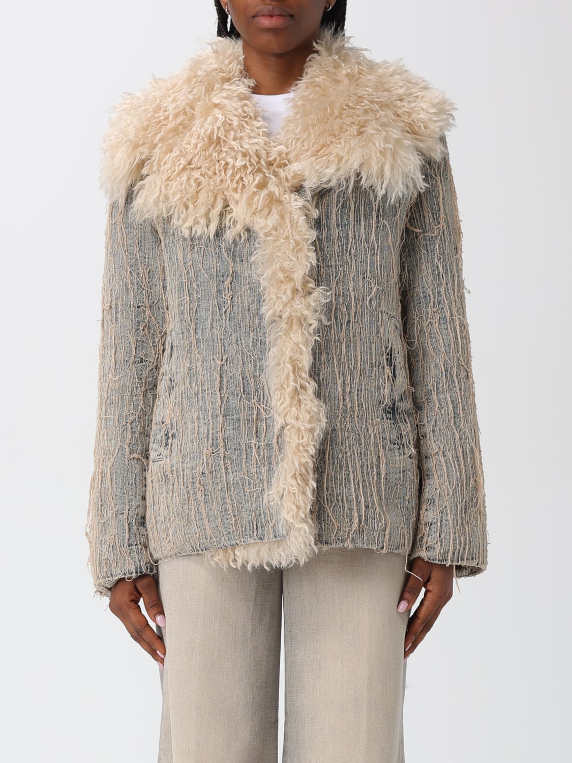 DIESEL PELZMANTEL: Blazer damen Diesel, Blau - Img 1