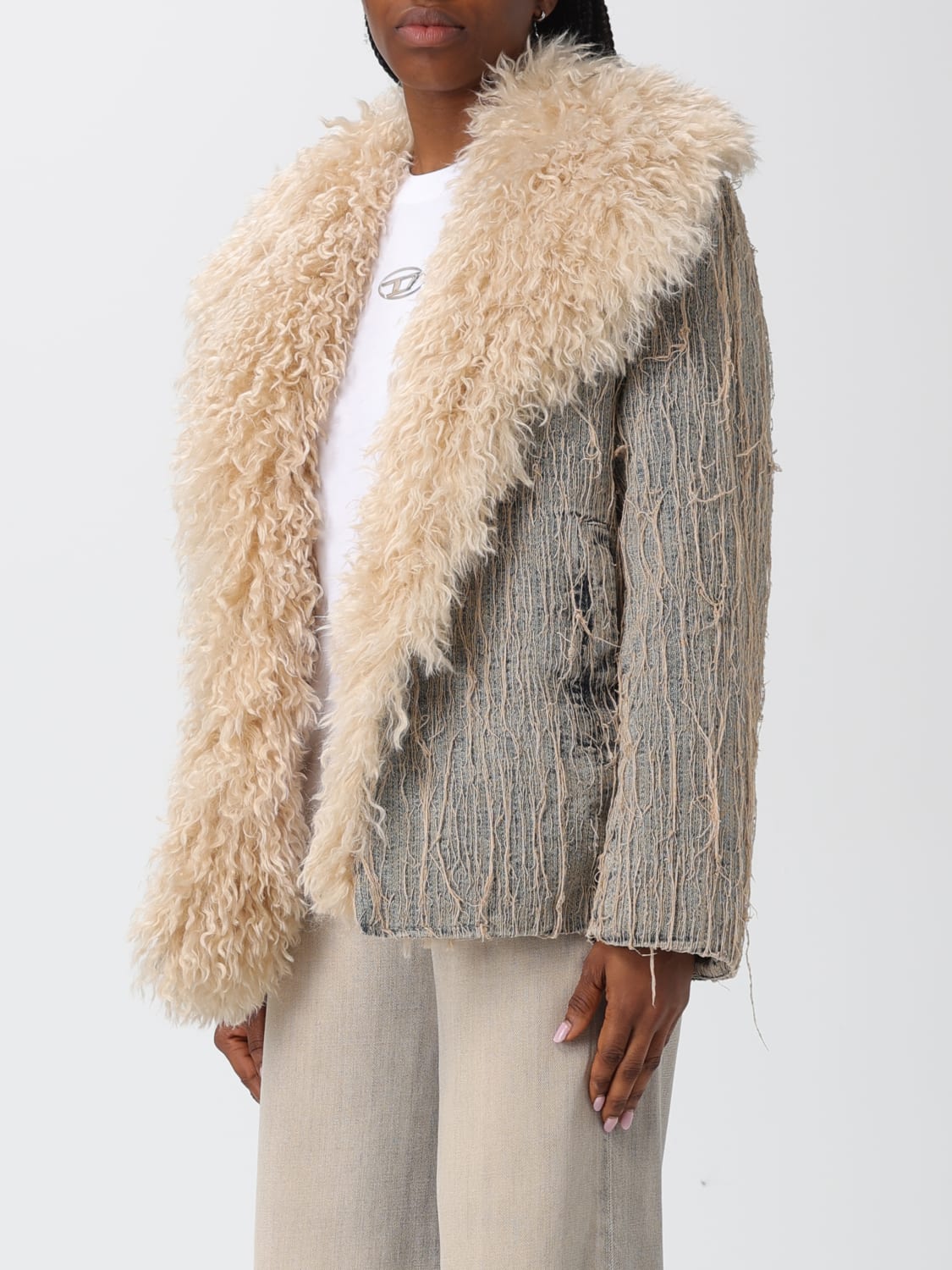 DIESEL PELZMANTEL: Blazer damen Diesel, Blau - Img 4