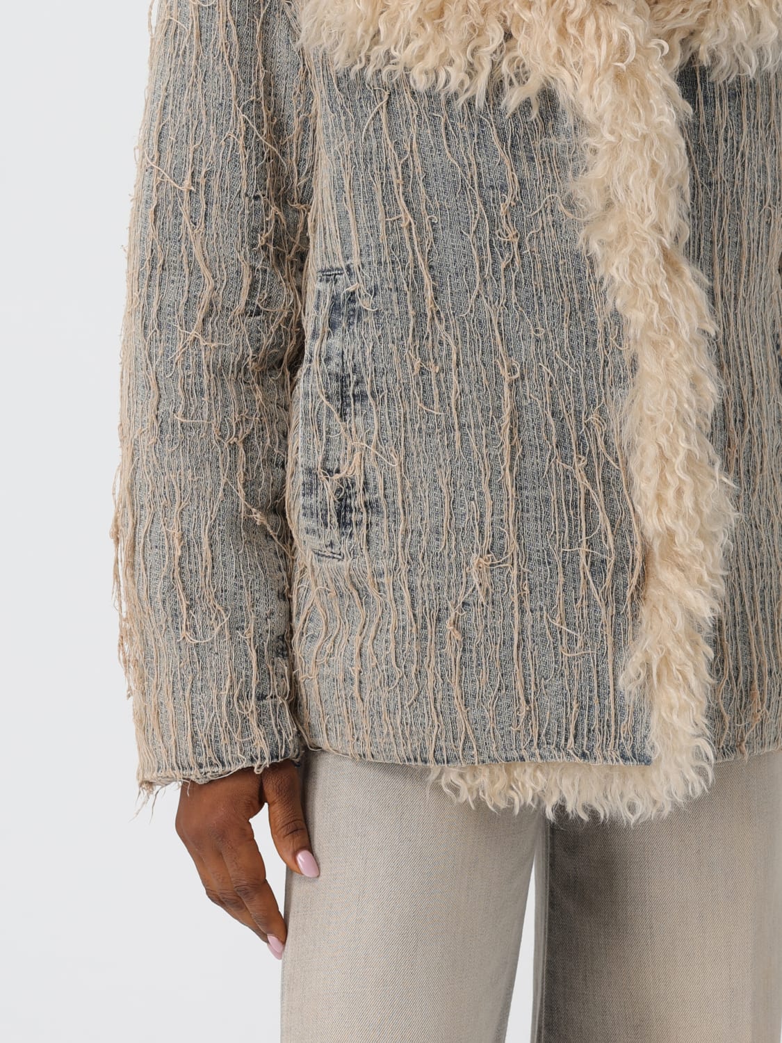 DIESEL PELZMANTEL: Blazer damen Diesel, Blau - Img 5