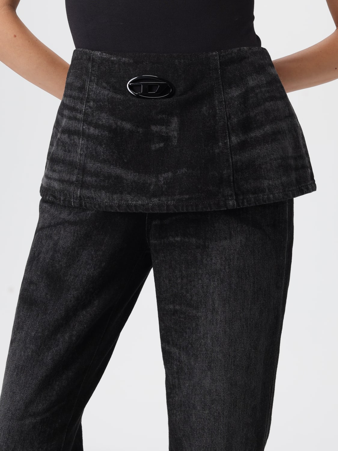 DIESEL JEANS: Pants woman Diesel, Black - Img 3