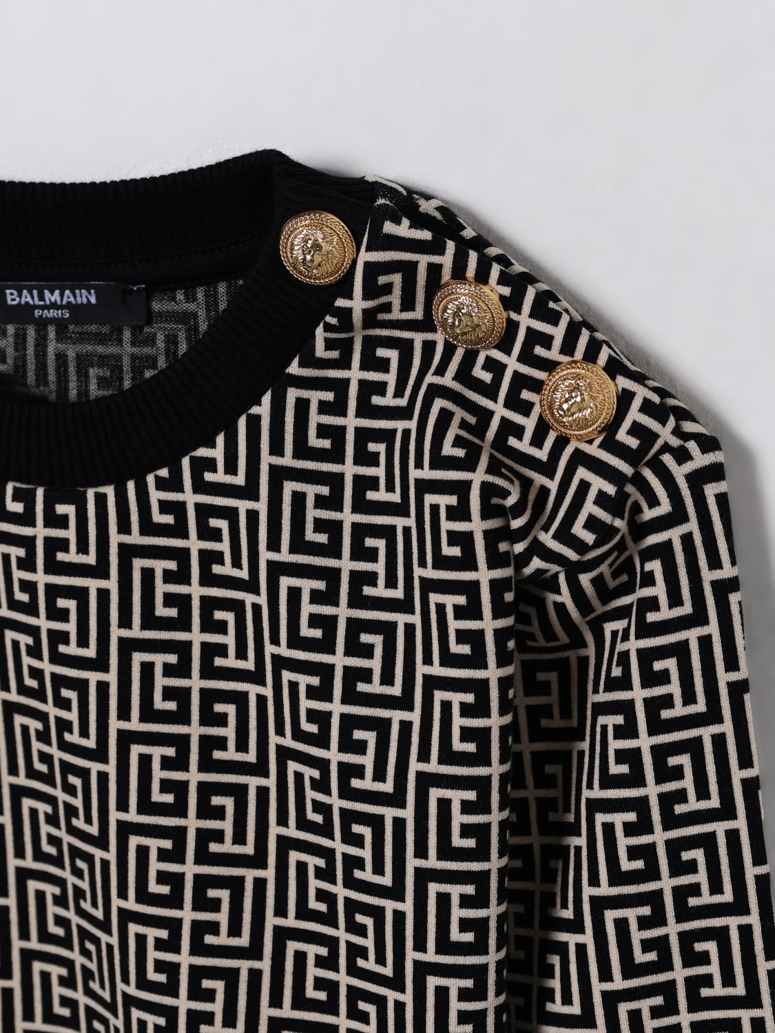 BALMAIN JERSEY: Jersey niños Balmain, Crema - Img 3