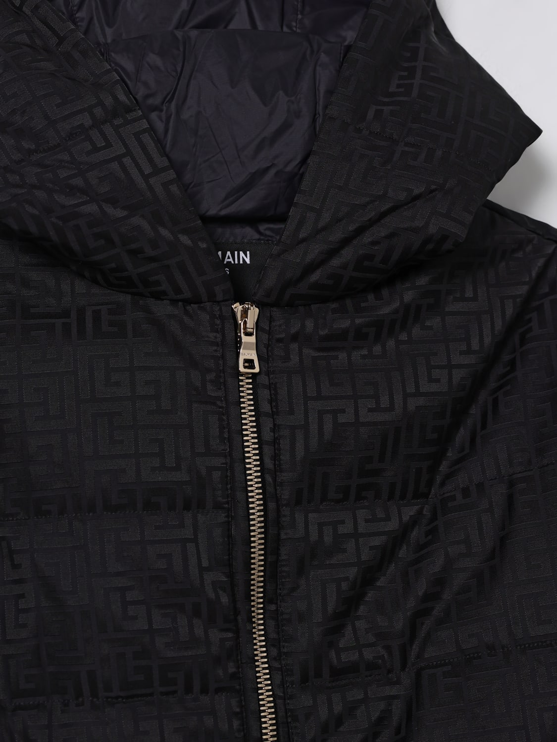BALMAIN JACKET: Coat kids Balmain, Black - Img 3