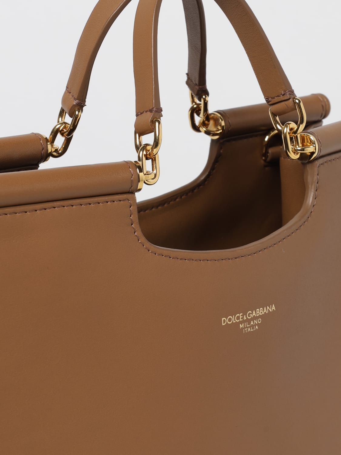DOLCE & GABBANA SAC À MAIN: Sac porté épaule femme Dolce & Gabbana, Miel - Img 4