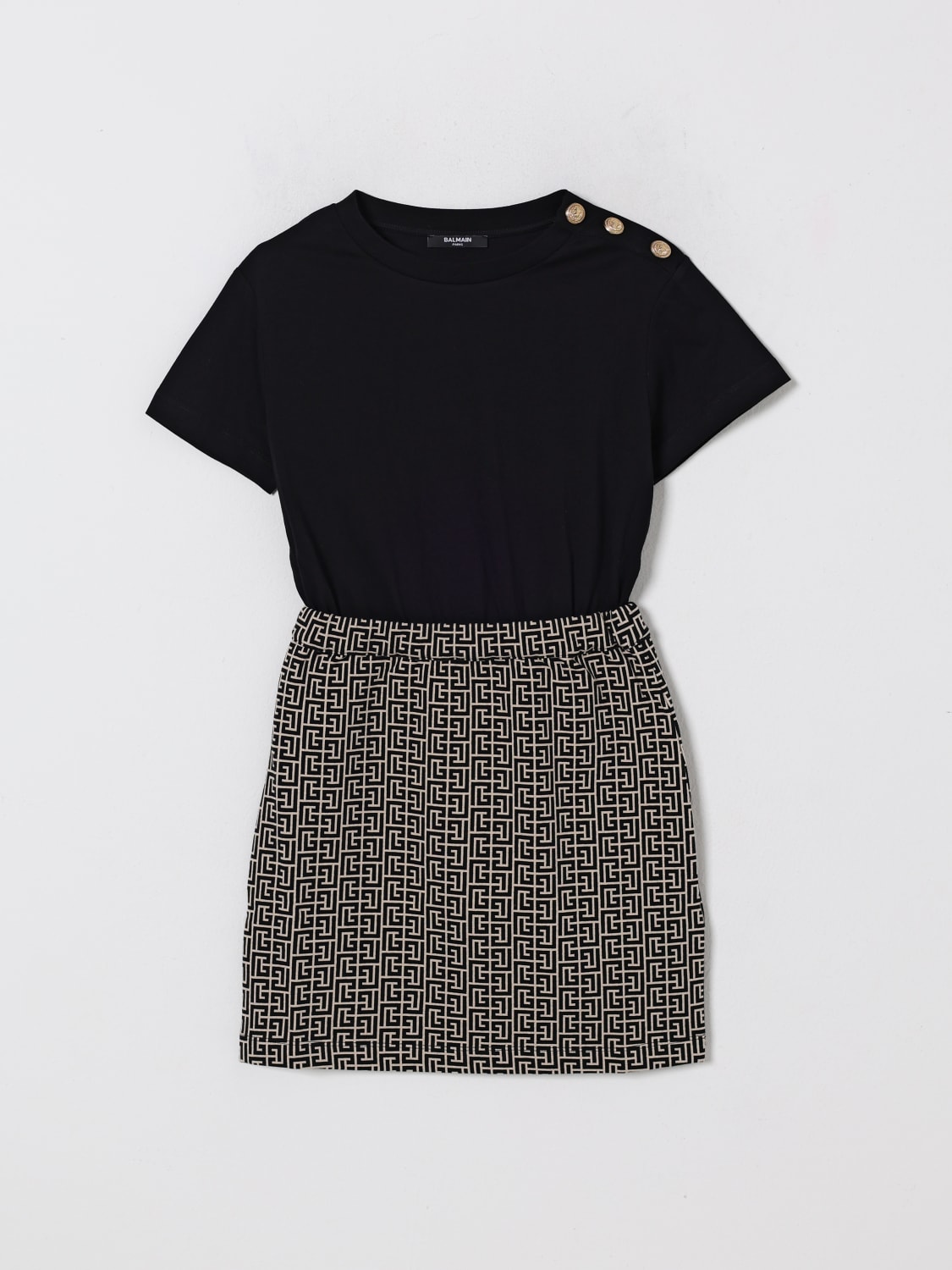BALMAIN VESTIDO: Vestido niños Balmain, Negro - Img 1