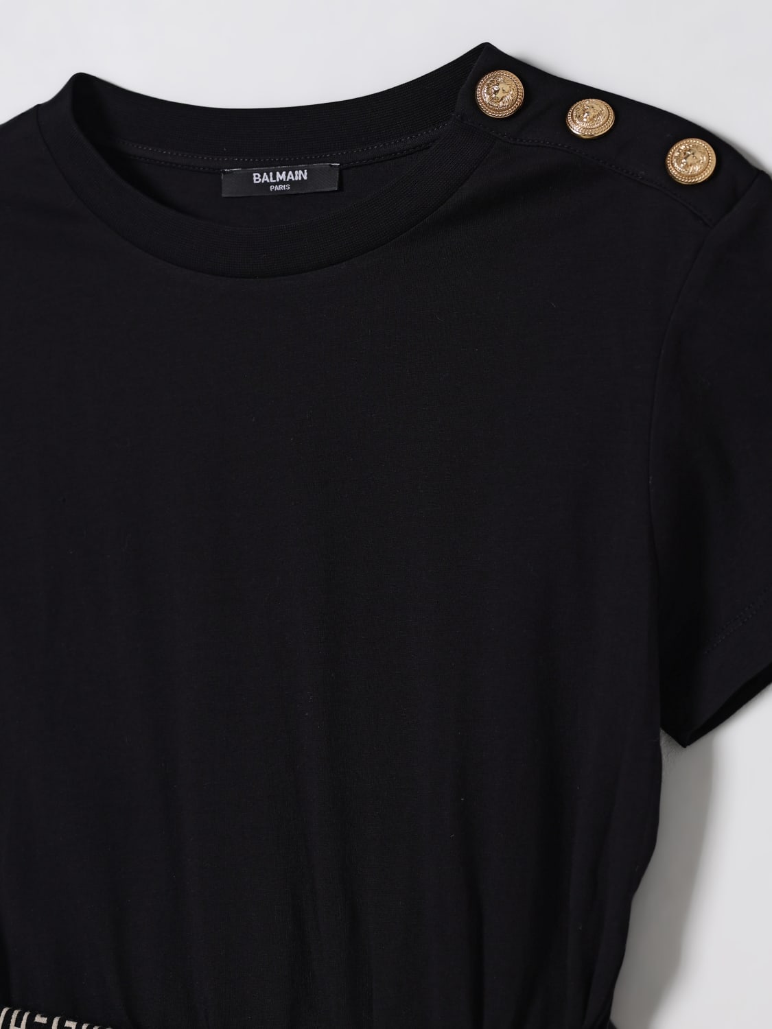 BALMAIN VESTIDO: Vestido niños Balmain, Negro - Img 3