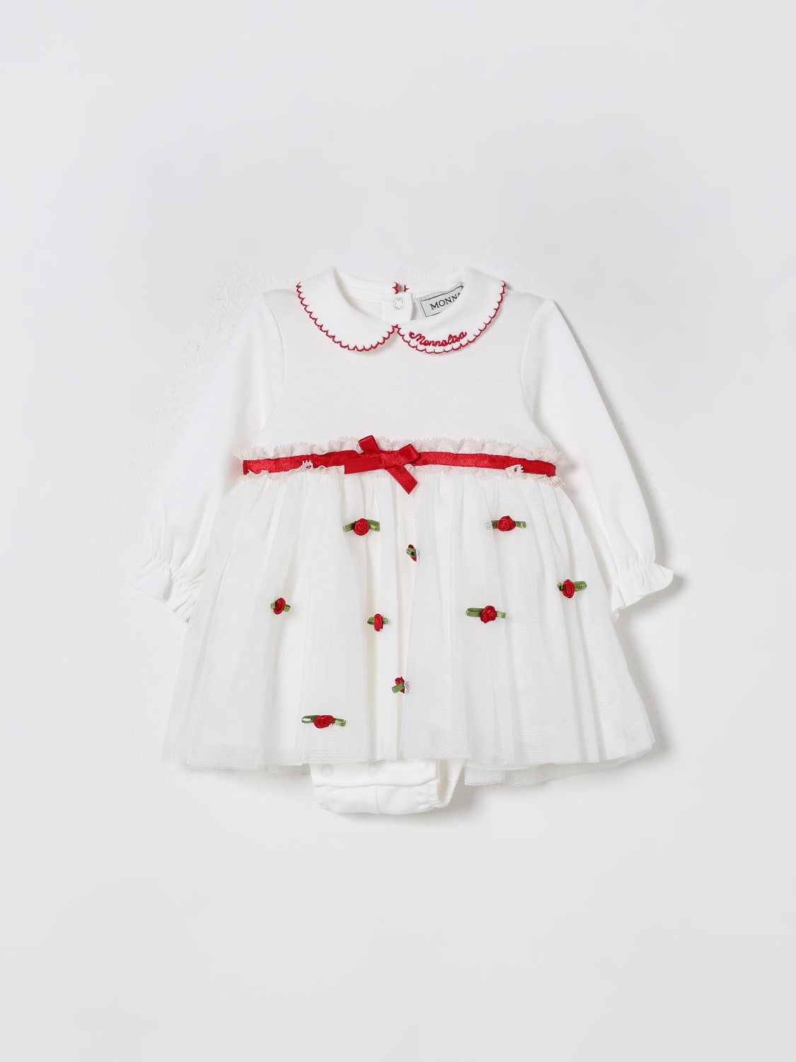 MONNALISA STRAMPLER: Kleid kinder Monnalisa, Weiß - Img 1