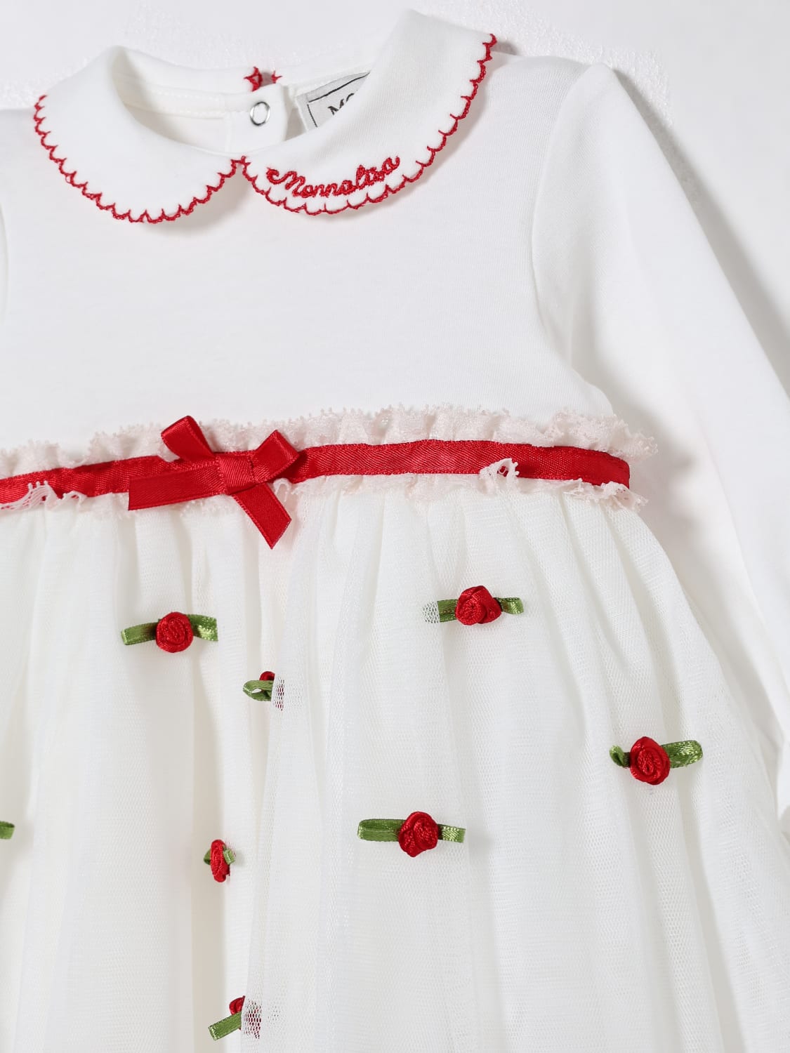 MONNALISA STRAMPLER: Kleid kinder Monnalisa, Weiß - Img 3