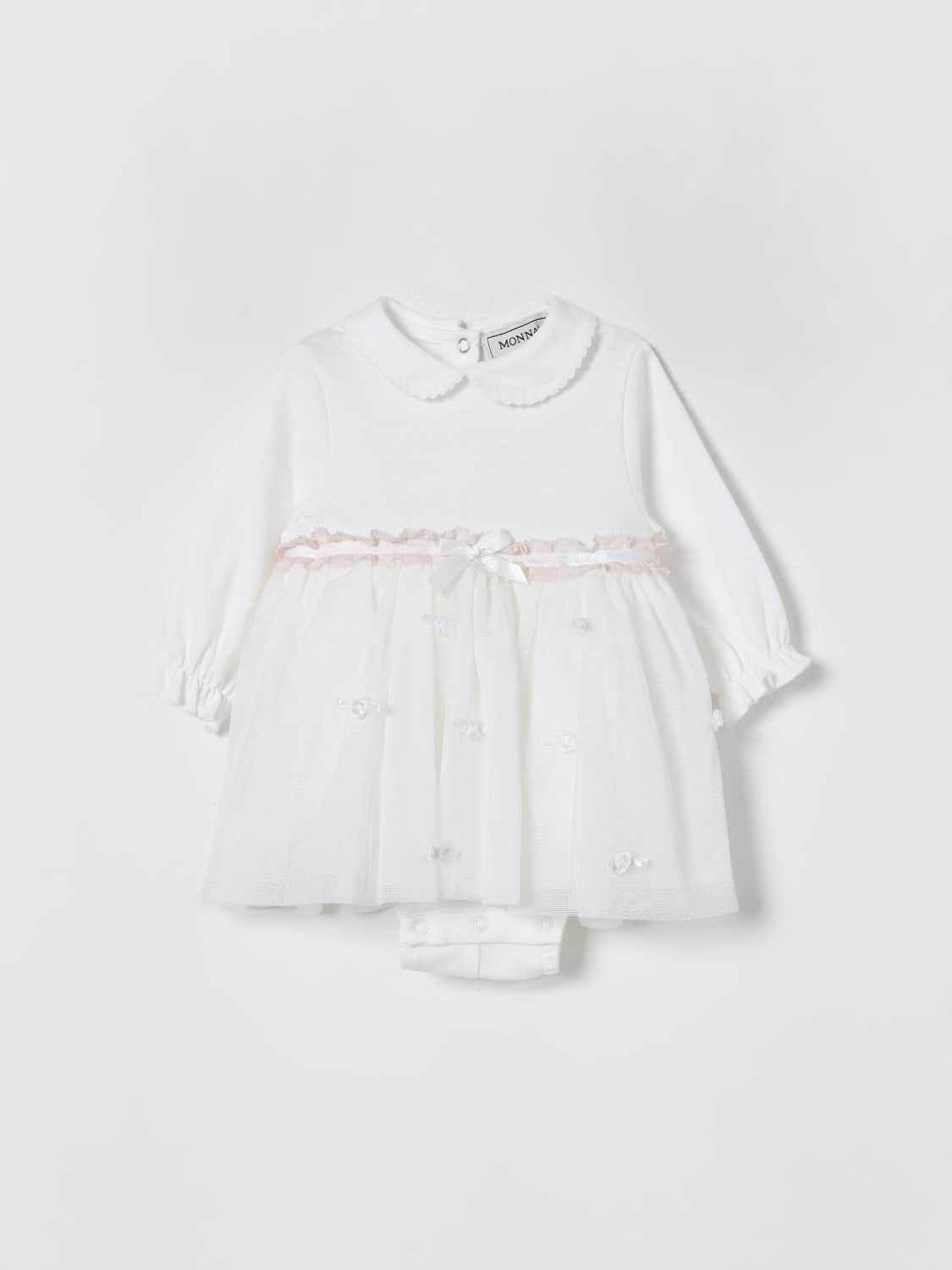 MONNALISA STRAMPLER: Kleid kinder Monnalisa, Yellow Cream - Img 1