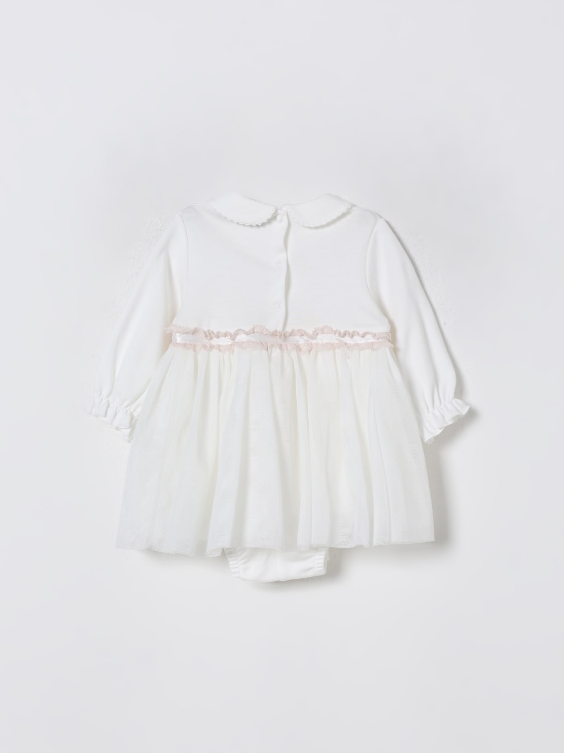 MONNALISA STRAMPLER: Kleid kinder Monnalisa, Yellow Cream - Img 2