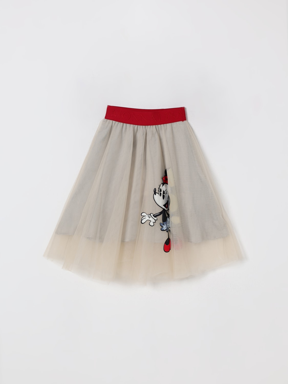 MONNALISA GONNA: Gonna svasata in tulle Disney Topolina Monnalisa, Beige - Img 1