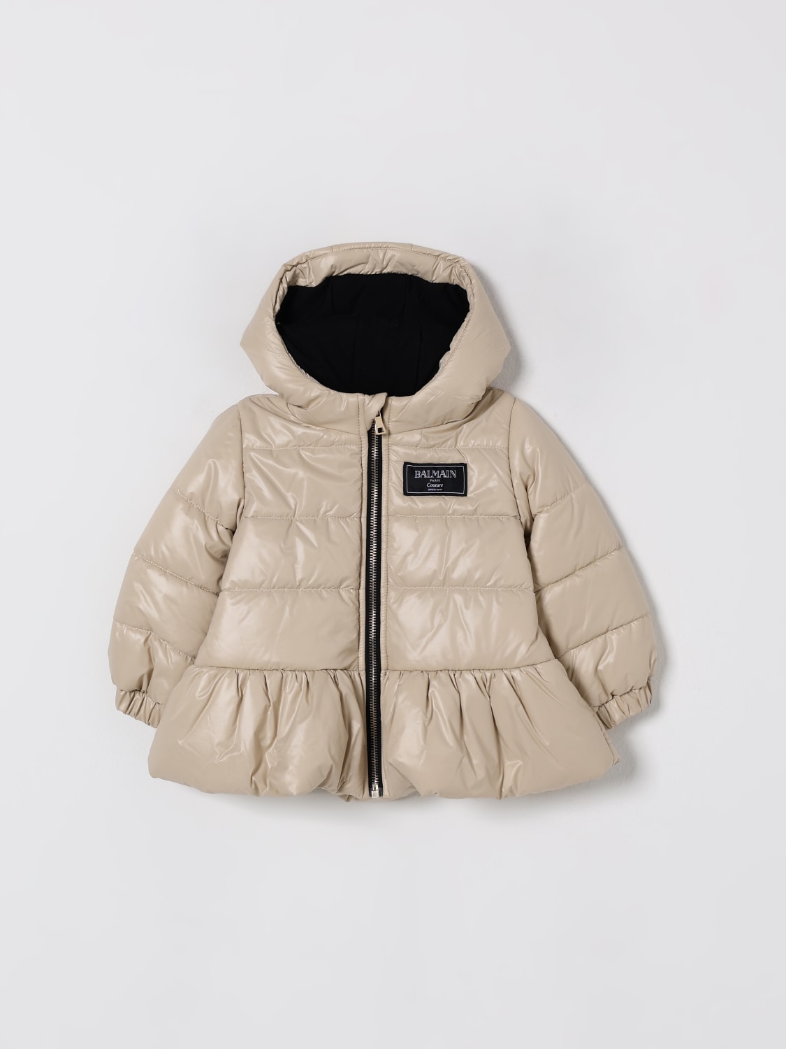 BALMAIN JACKET: Coats kids Balmain, Beige - Img 1