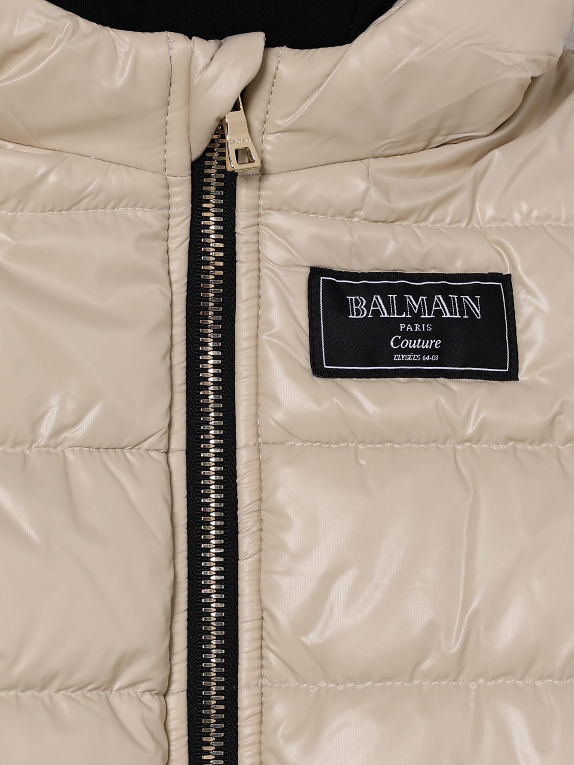BALMAIN JACKET: Coats kids Balmain, Beige - Img 3
