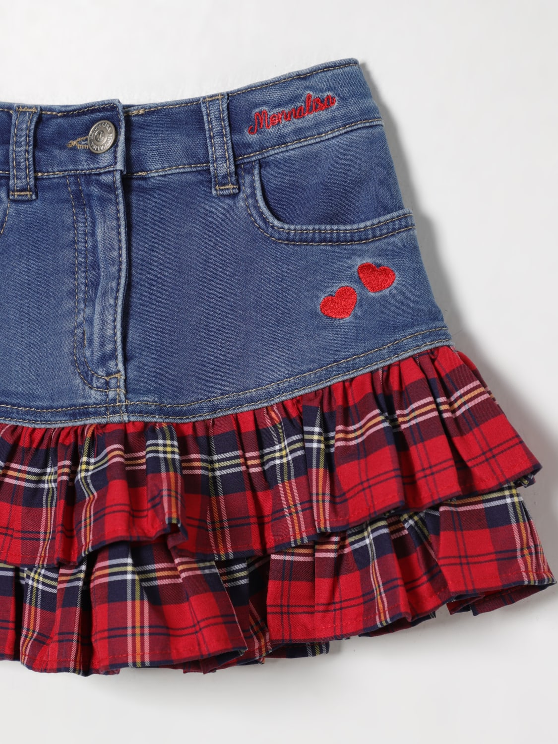 MONNALISA SKIRT: Skirt kids Monnalisa, Blue - Img 3