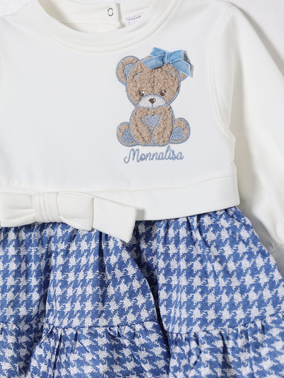 MONNALISA ROMPER: Romper kids Monnalisa, Yellow Cream - Img 3