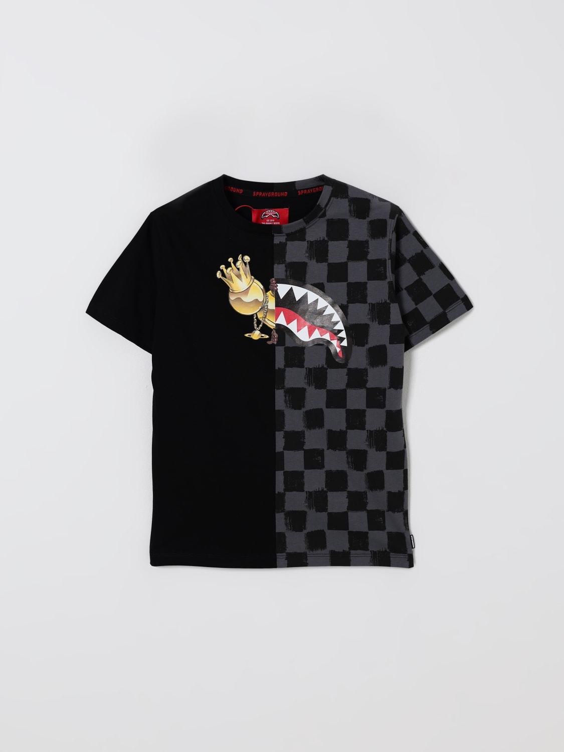 SPRAYGROUND T-SHIRT: T-shirt in cotone stampata Sprayground, Nero - Img 1