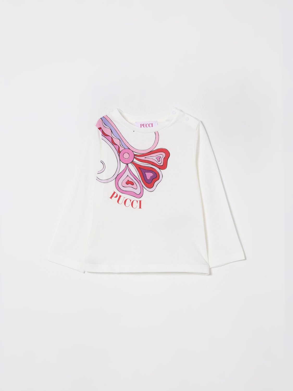 PUCCI T-SHIRT: T-shirt kids Pucci, Ivory - Img 1