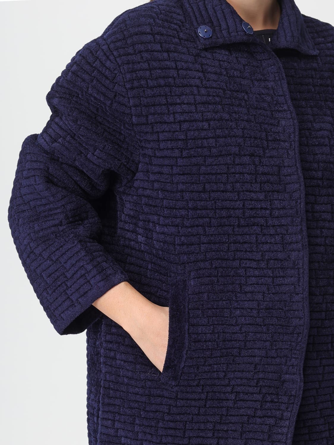 EMPORIO ARMANI COAT: Jacket woman Emporio Armani, Blue - Img 4